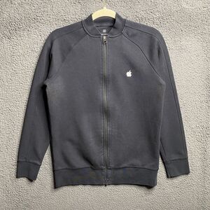 Apple Jacket Adult XS Logo Long Sleeves Front Zip Casual Classic Vintage Y2K
